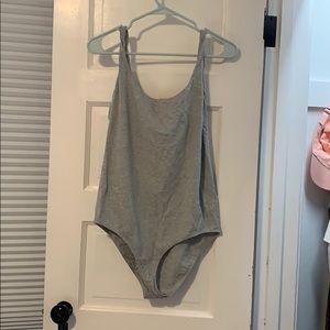 Everlane low back grey bodysuit XL